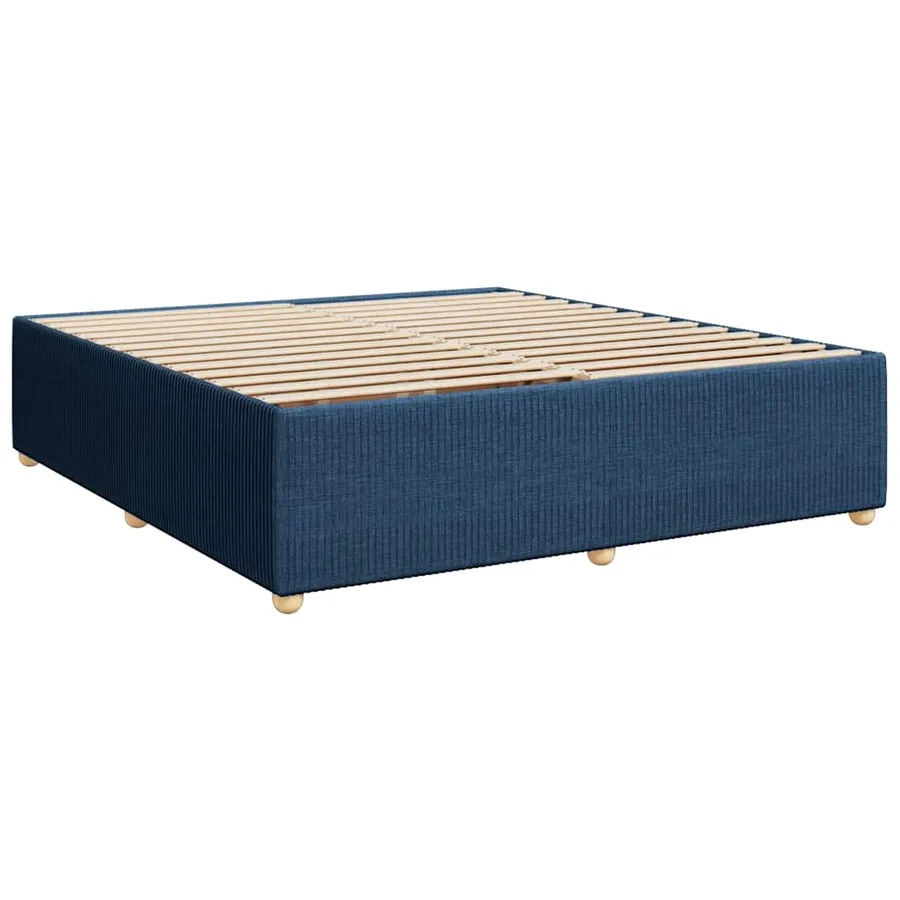 Cadre de lit sans matelas bleu 200x200 cm tissu - 3