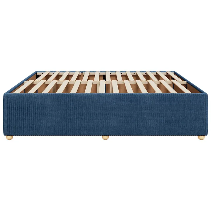 Cadre de lit sans matelas bleu 200x200 cm tissu - 5