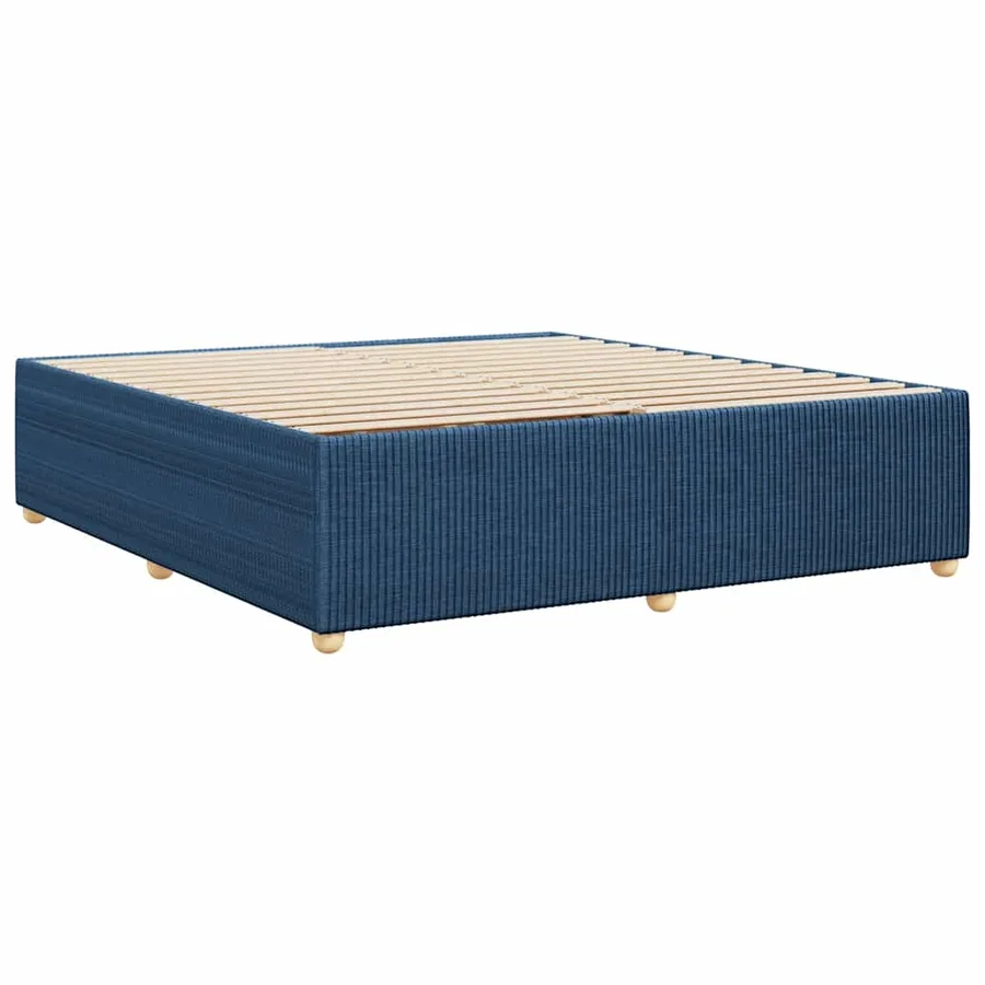Cadre de lit sans matelas bleu 200x200 cm tissu - 6