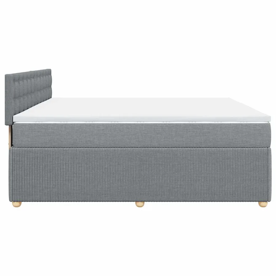 Sommier à lattes de lit avec matelas Gris clair 180x200cm Tissu - 5