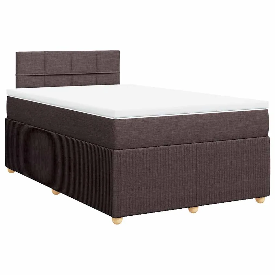 Sommier à lattes de lit avec matelas Marron foncé 120x200 cm - 2