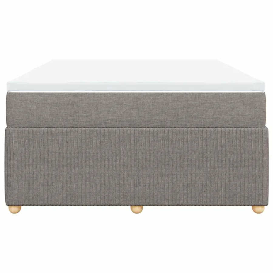 Sommier à lattes de lit avec matelas Taupe 160x200 cm Tissu - 4