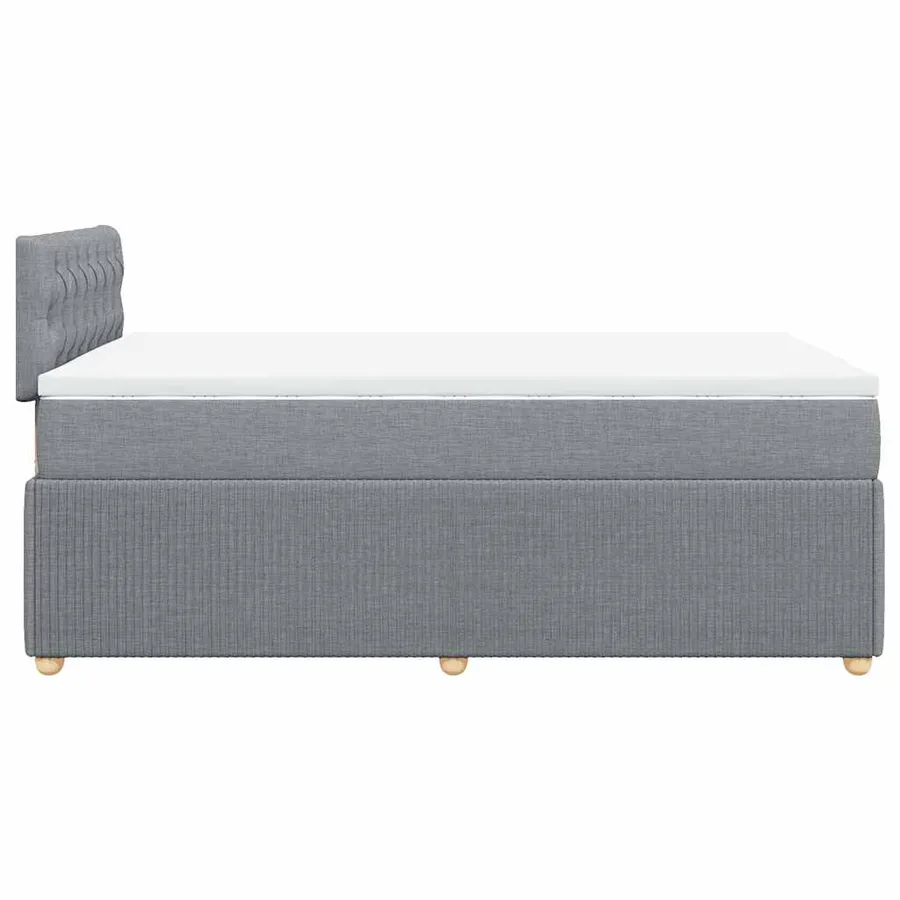 Sommier à lattes de lit avec matelas Gris clair 120x200cm Tissu - 5