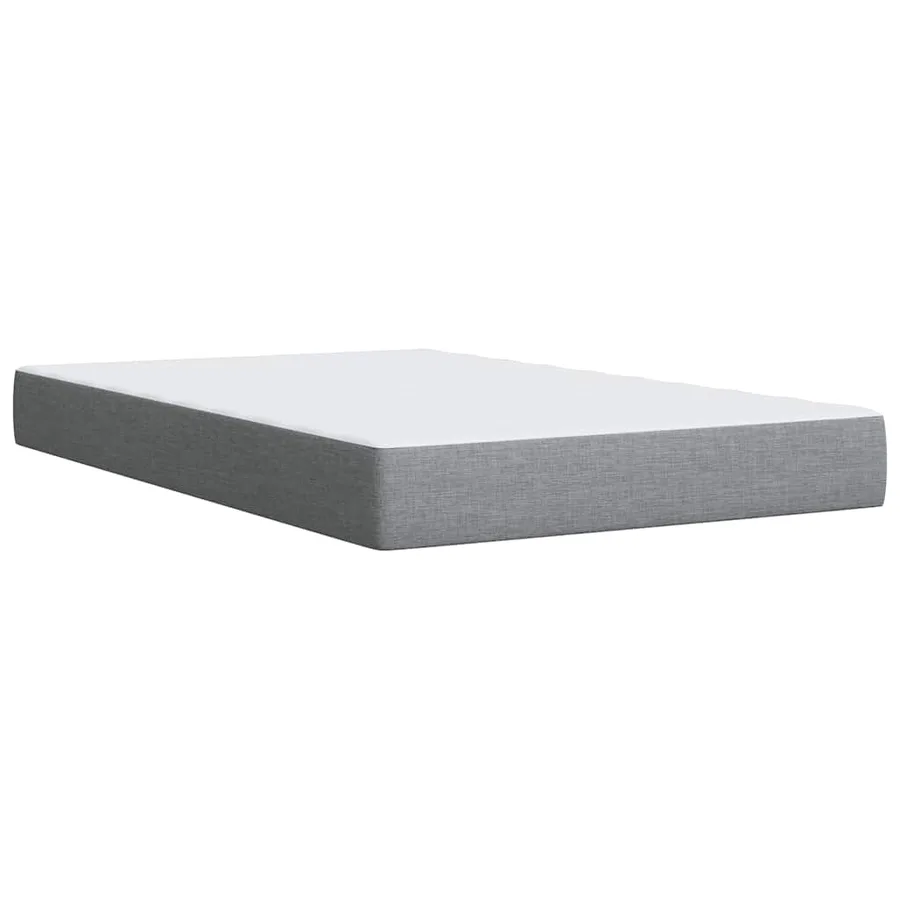 Sommier à lattes de lit avec matelas Gris clair 120x200cm Tissu - 9