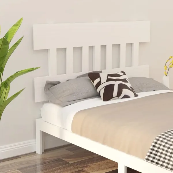 Tête de lit Blanc 123,5x3x81 cm Bois massif de pin