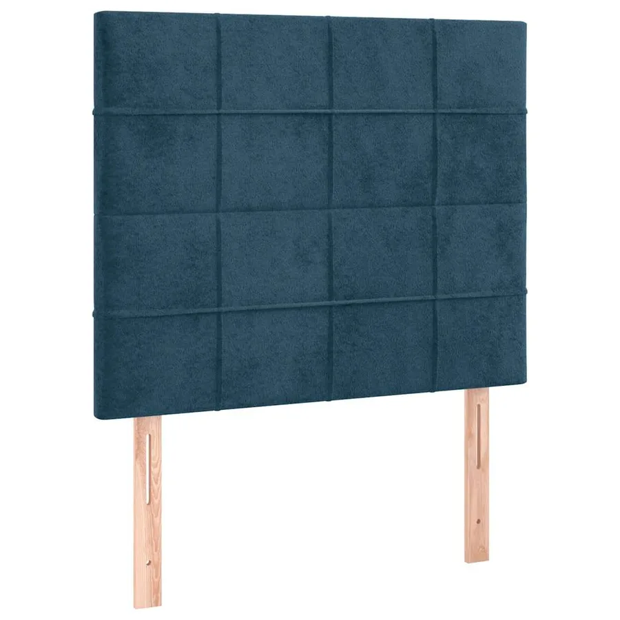 Sommier à lattes de lit et matelas et LED Bleu foncé 90x200 cm - 7