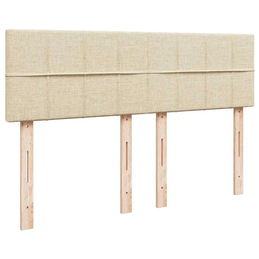 Sommier à lattes de lit avec matelas Crème 140x200 cm Tissu - 12