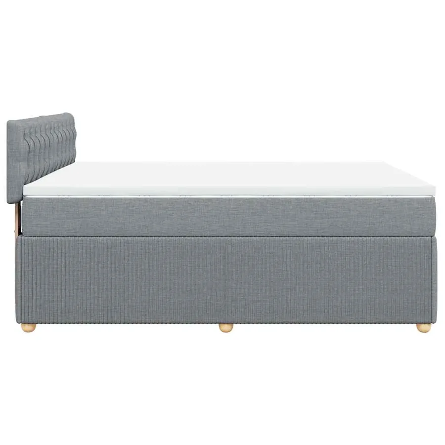 Sommier à lattes de lit avec matelas Gris clair 160x200cm Tissu - 7
