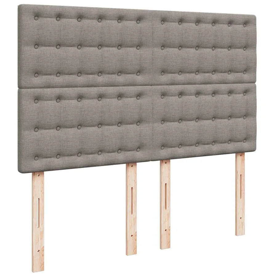 Sommier à lattes de lit avec matelas Taupe 160x200 cm Tissu - 9