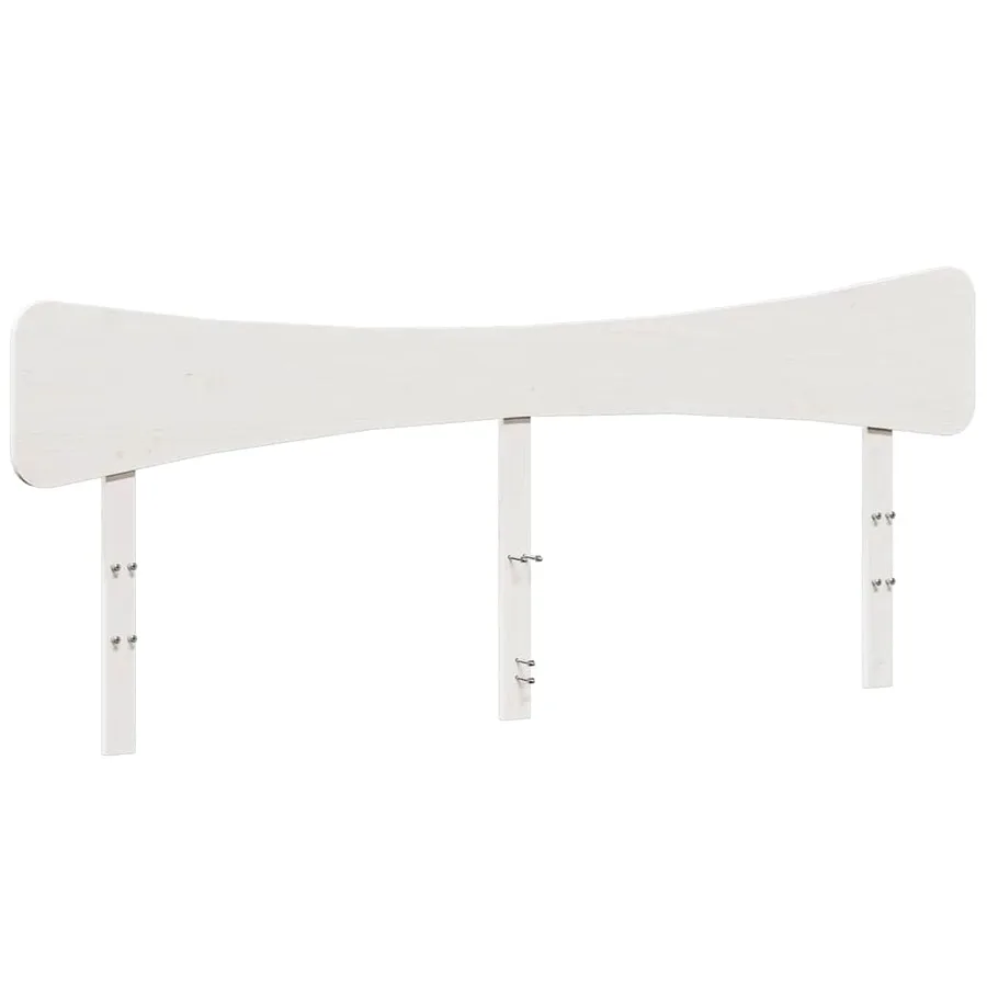 Cadre de lit sans matelas blanc 180x200 cm bois massif de pin - 6