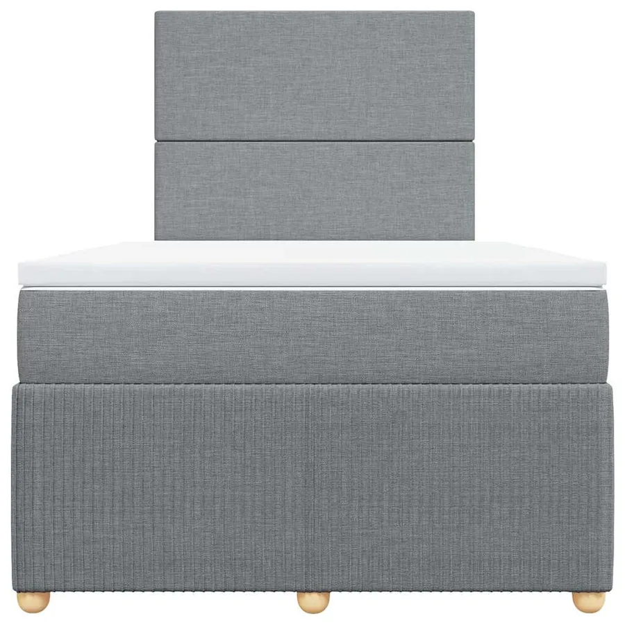 Sommier à lattes de lit avec matelas Gris clair 120x200cm Tissu - 6