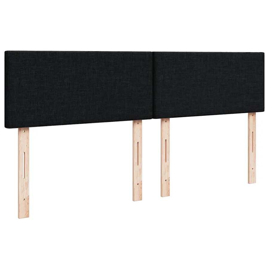 Sommier à lattes de lit avec matelas Noir 140x190 cm Tissu - 12