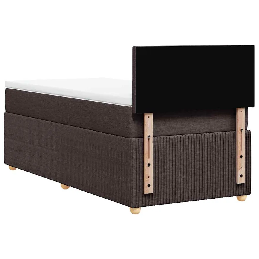 Sommier à lattes de lit avec matelas Marron foncé 80x200 cm - 8