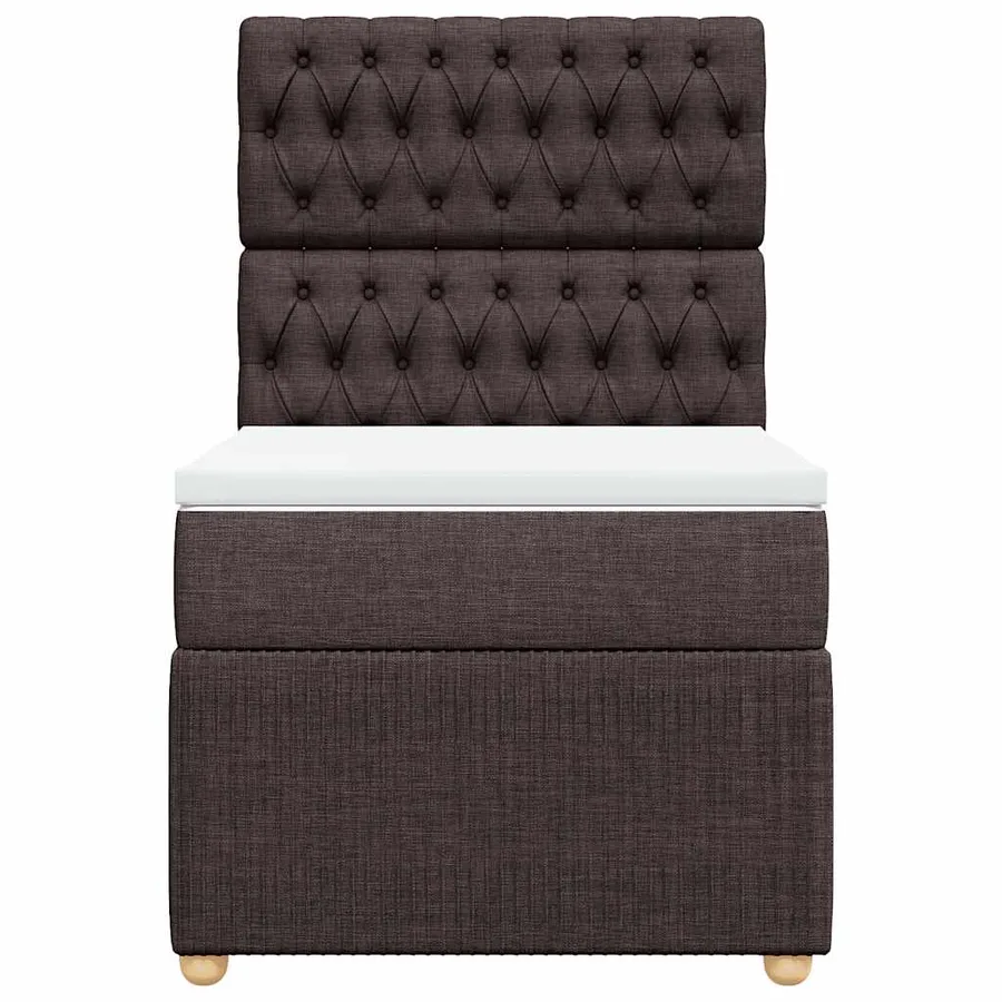 Sommier à lattes de lit avec matelas Marron foncé 80x200 cm - 4