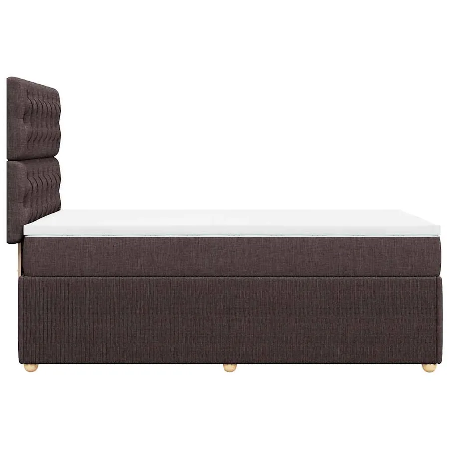 Sommier à lattes de lit avec matelas Marron foncé 80x200 cm - 5