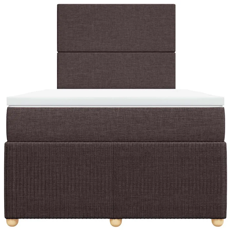 Sommier à lattes de lit avec matelas Marron foncé 120x200 cm - 4