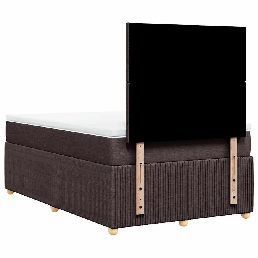 Sommier à lattes de lit avec matelas Marron foncé 120x200 cm - 6