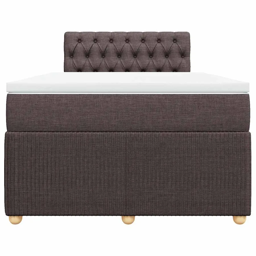 Sommier à lattes de lit avec matelas Marron foncé 120x200 cm - 6