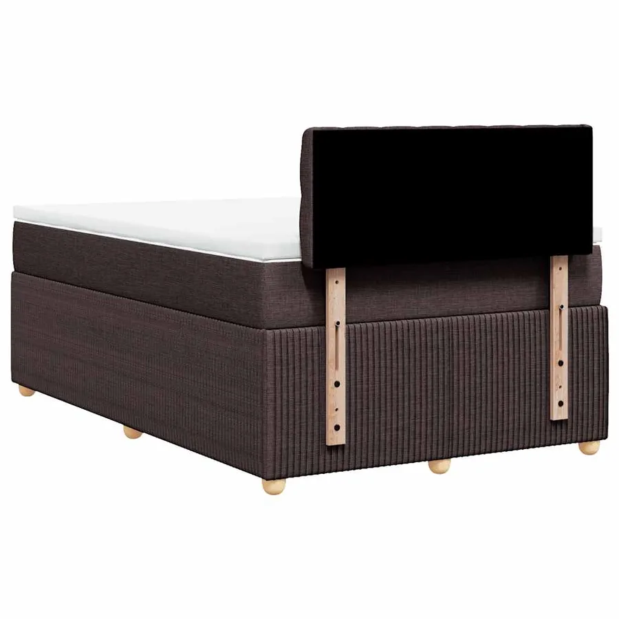 Sommier à lattes de lit avec matelas Marron foncé 120x200 cm - 8