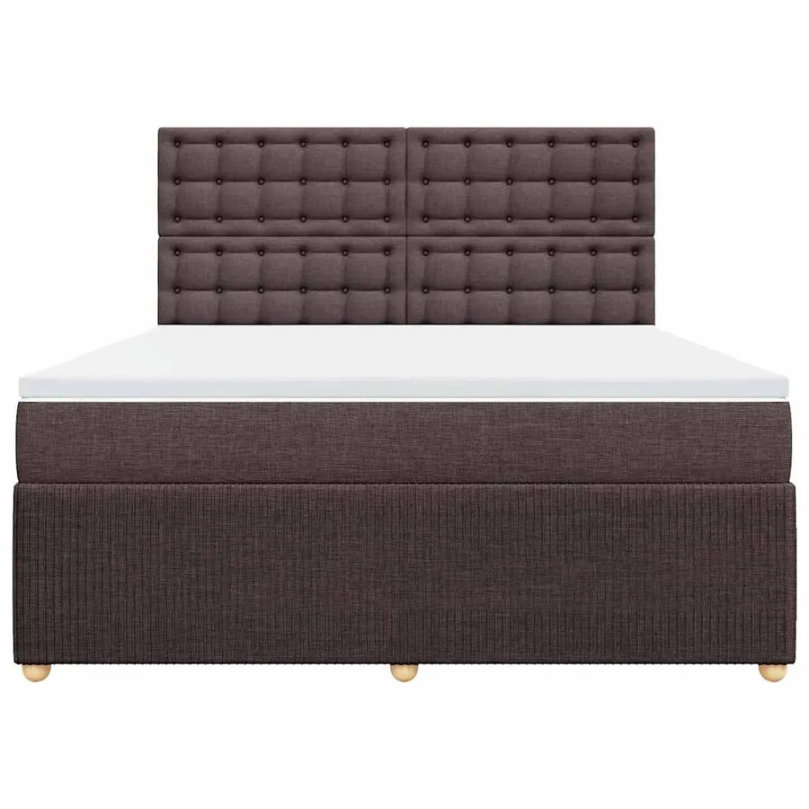 Sommier à lattes de lit avec matelas Marron foncé 180x200 cm - 6