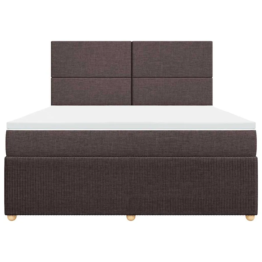 Sommier à lattes de lit avec matelas Marron foncé 180x200 cm - 6