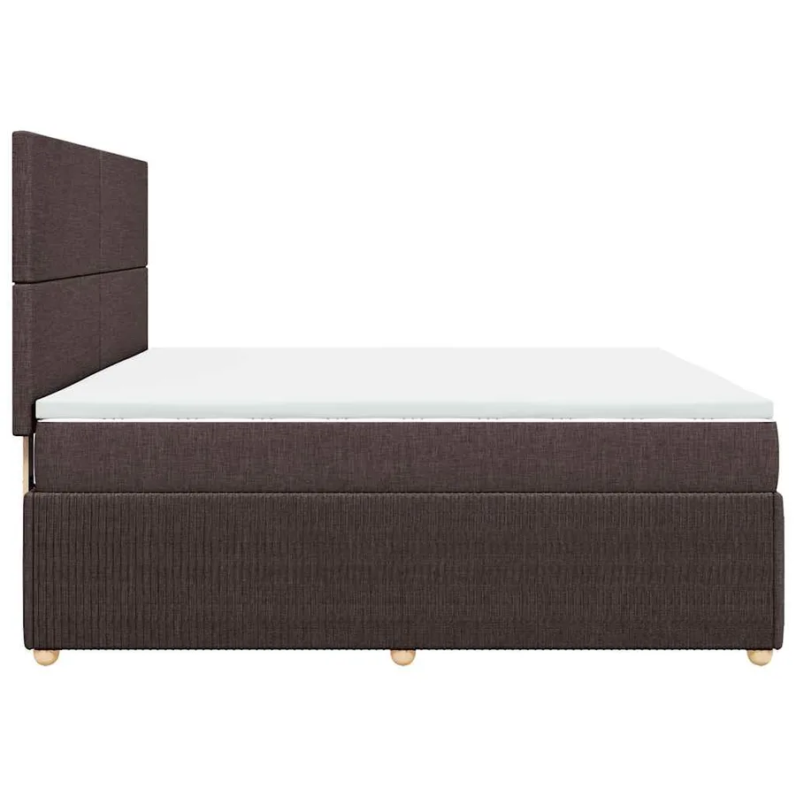 Sommier à lattes de lit avec matelas Marron foncé 180x200 cm - 7