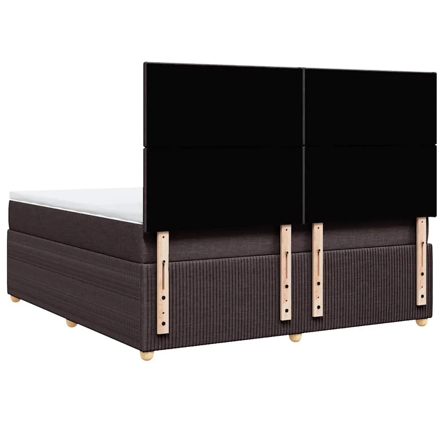 Sommier à lattes de lit avec matelas Marron foncé 180x200 cm - 8