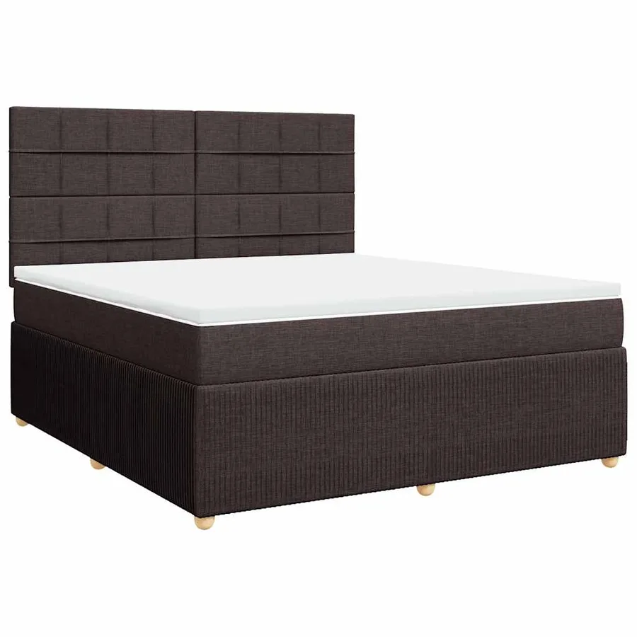 Sommier à lattes de lit avec matelas Marron foncé 180x200 cm - 3