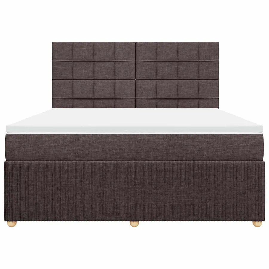 Sommier à lattes de lit avec matelas Marron foncé 180x200 cm - 6