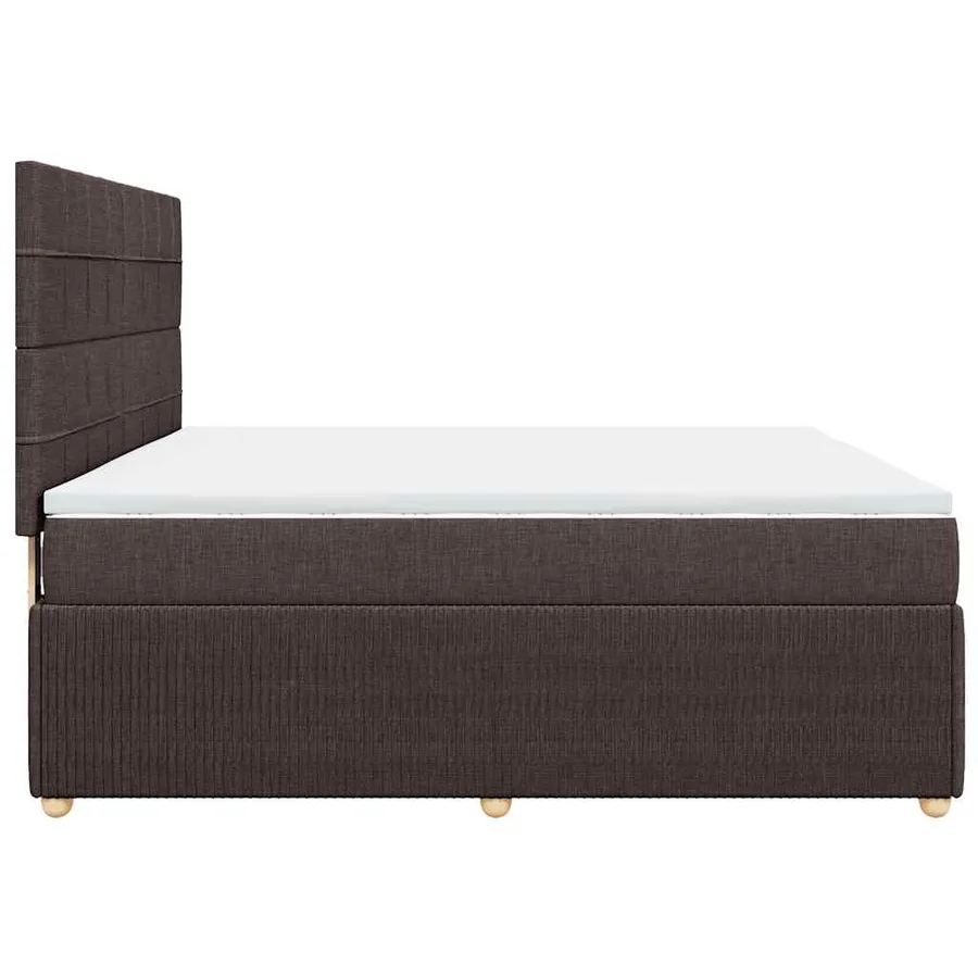 Sommier à lattes de lit avec matelas Marron foncé 180x200 cm - 7
