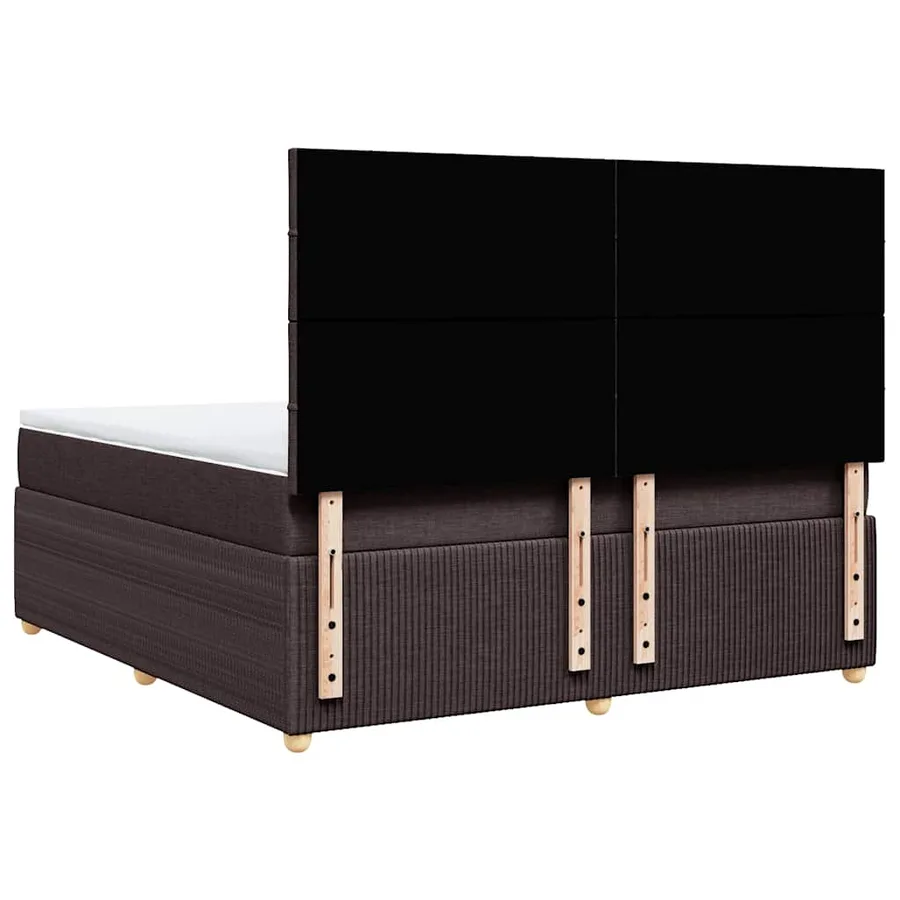Sommier à lattes de lit avec matelas Marron foncé 180x200 cm - 8