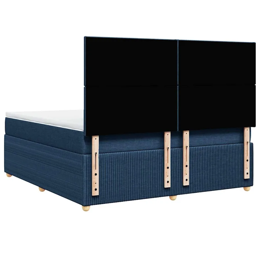 Sommier à lattes de lit avec matelas Bleu 180x200 cm Tissu - 6