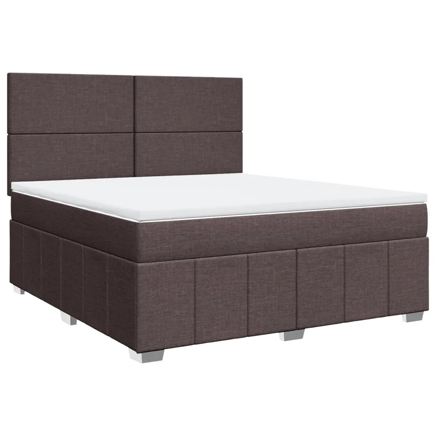 Sommier à lattes de lit avec matelas Marron foncé 180x200 cm - 2