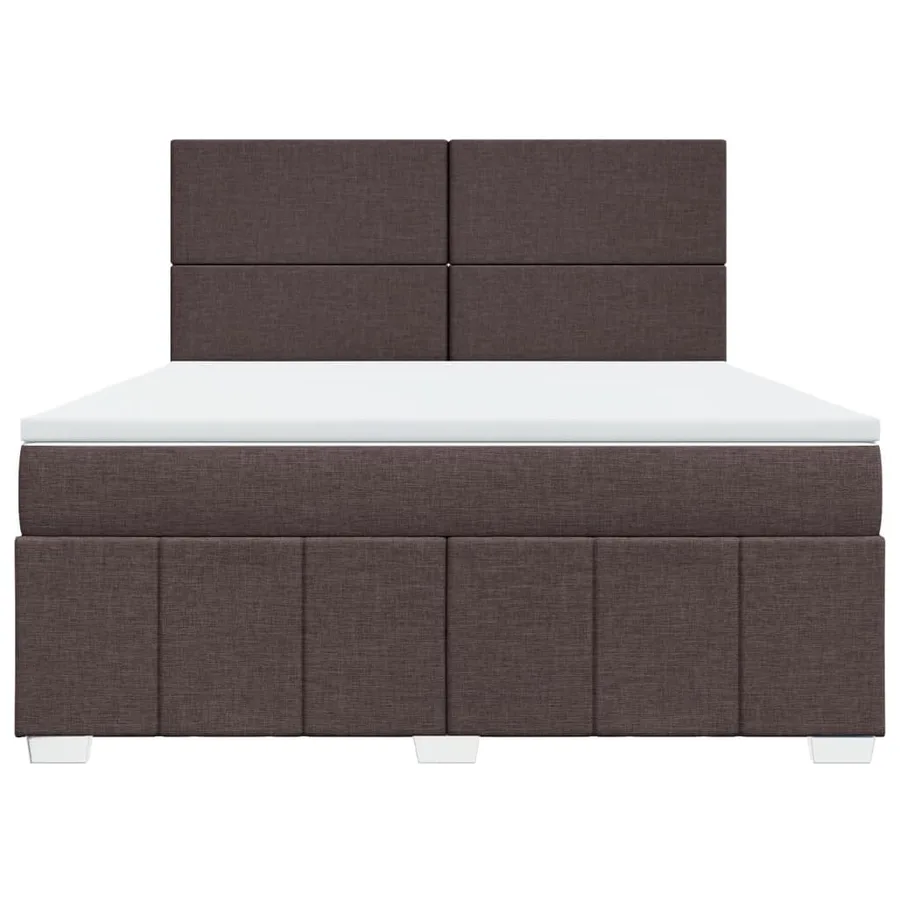 Sommier à lattes de lit avec matelas Marron foncé 180x200 cm - 4
