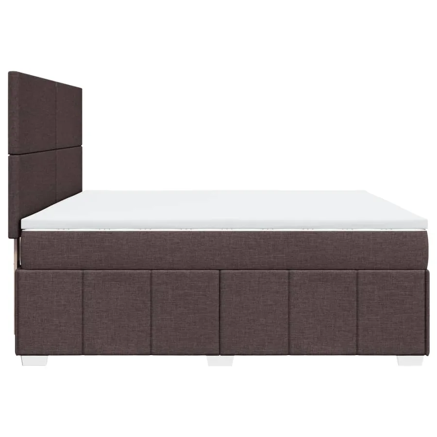 Sommier à lattes de lit avec matelas Marron foncé 180x200 cm - 5