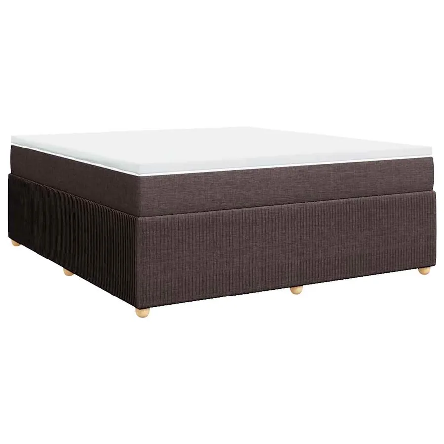 Sommier à lattes de lit avec matelas Marron foncé 180x200 cm - 2