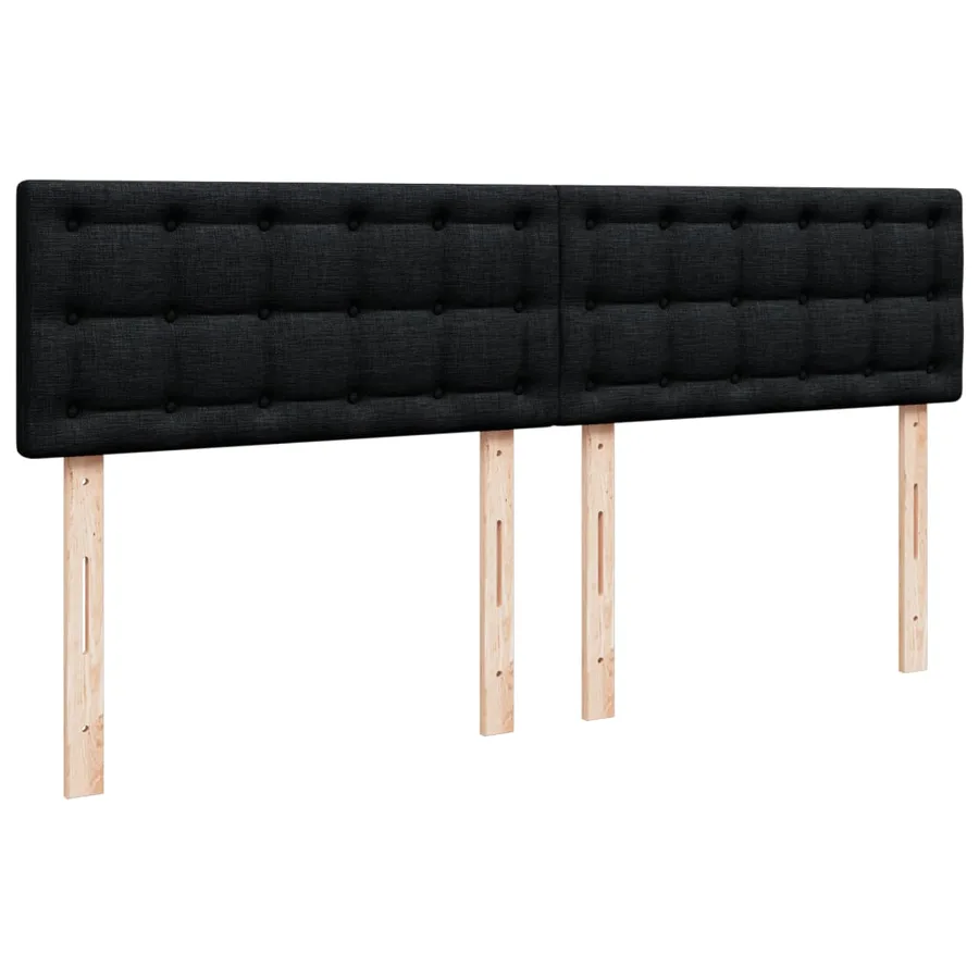 Sommier à lattes de lit avec matelas Noir 180x200 cm Tissu - 12
