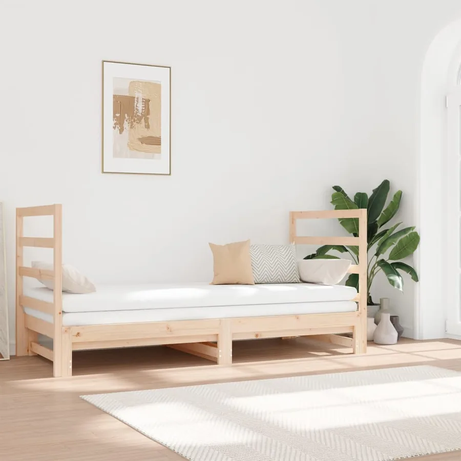 Lit coulissant sans matelas 2x(90x190) cm