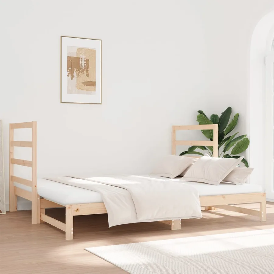 Lit coulissant sans matelas 2x(90x190) cm - 6