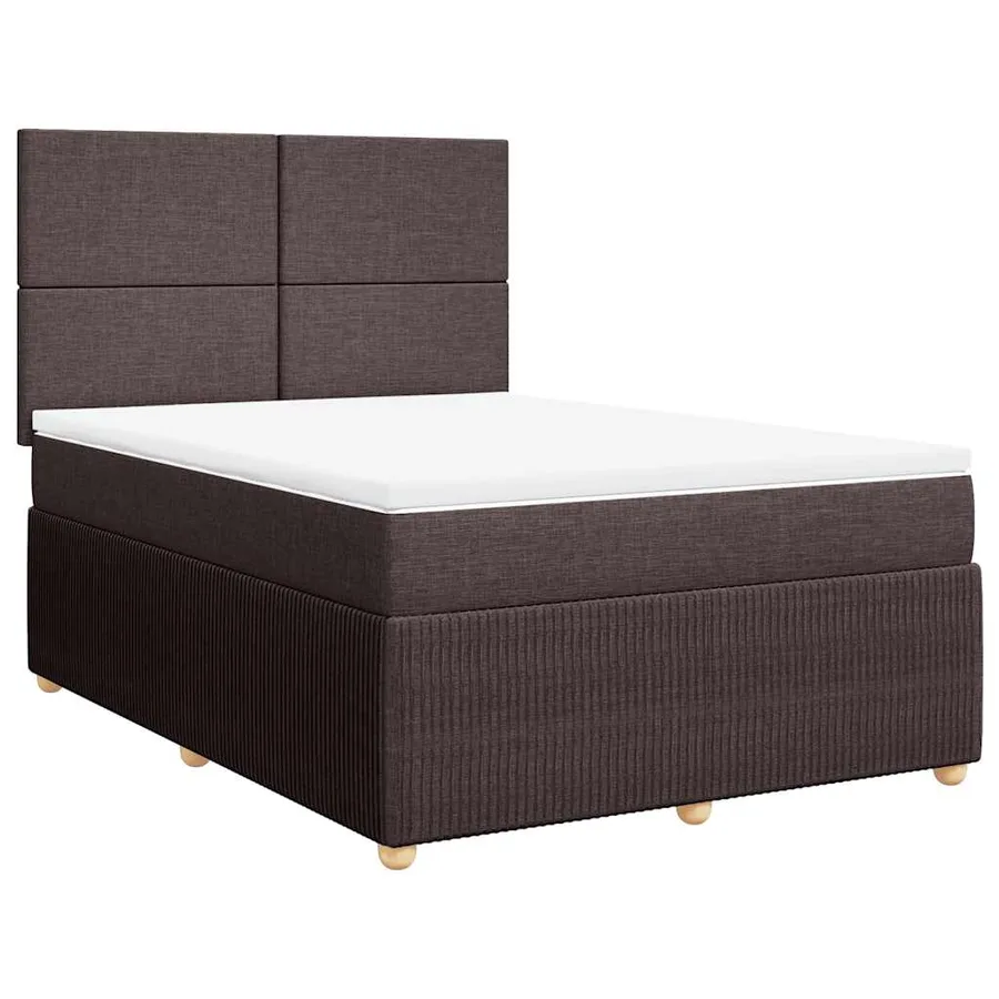 Sommier à lattes de lit avec matelas Marron foncé 160x200 cm - 2