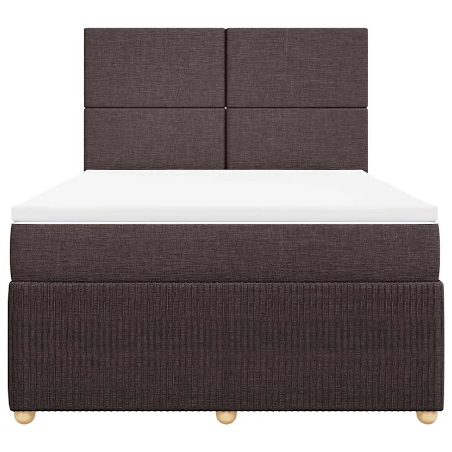 Sommier à lattes de lit avec matelas Marron foncé 160x200 cm - 4