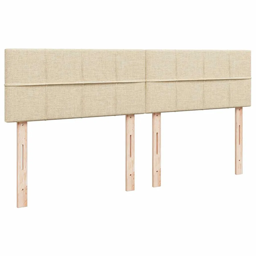 Sommier à lattes de lit avec matelas Crème 180x200 cm Tissu - 7