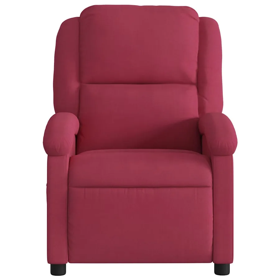 Fauteuil inclinable électrique rouge bordeaux velours - 9
