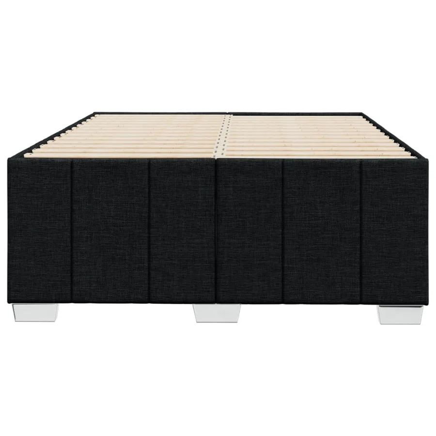 Cadre de lit sans matelas noir 120x200 cm tissu - 4