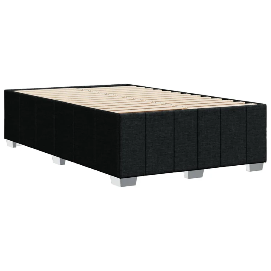 Cadre de lit sans matelas noir 120x200 cm tissu - 6