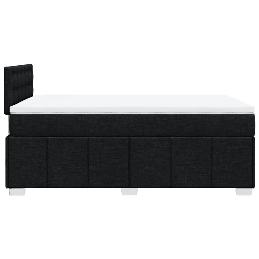 Sommier à lattes de lit avec matelas Noir 120x200 cm Tissu - 5