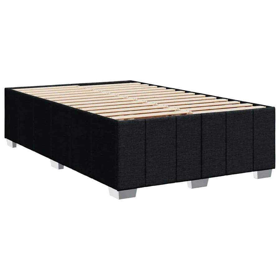 Sommier à lattes de lit avec matelas Noir 120x200 cm Tissu - 12