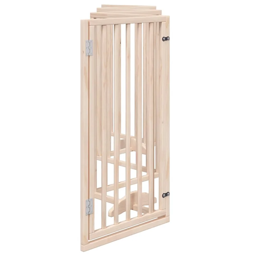 Barrière pour chien avec porte pliable 6 panneaux 300 cm Bois de peuplier - 5
