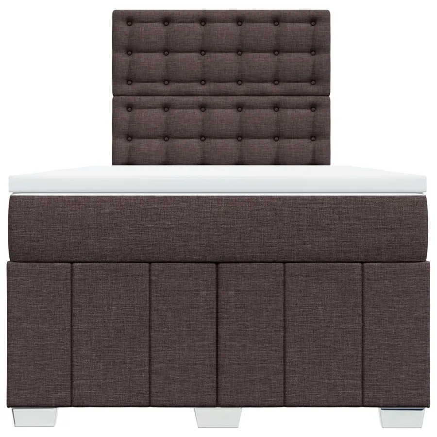 Sommier à lattes de lit avec matelas Marron foncé 120x200 cm - 4