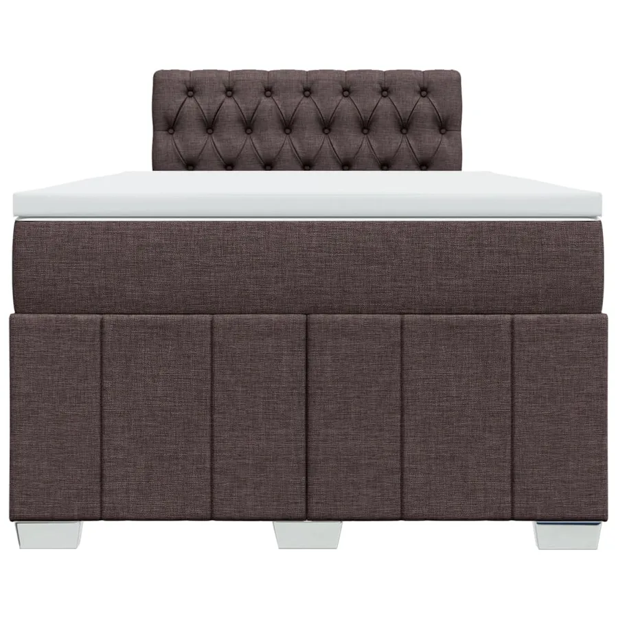 Sommier à lattes de lit avec matelas Marron foncé 120x200 cm - 4